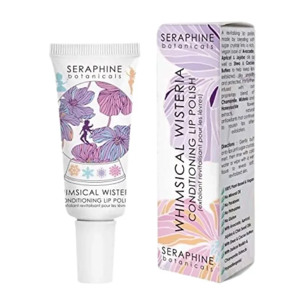 Seraphine Botanicals Whimsical Wisteria Conditioning Lip Polish/Exfoliant NIB